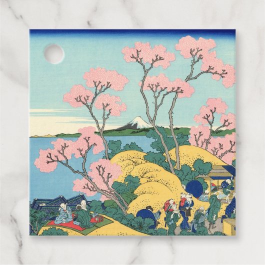 Hokusai Fuji van Gotenyama op het Hokaidō Bedankjes Labels (Voorkant)