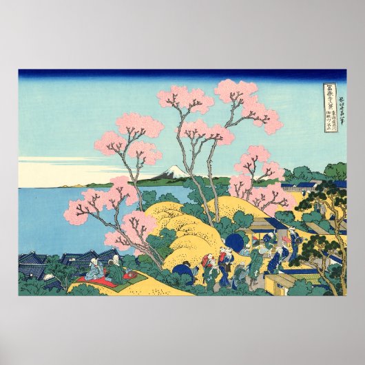 Hokusai Fuji van Gotenyama op het Hokaidō bij Shin Poster (Voorkant)