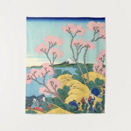 Hokusai Fuji van Gotenyama op het Hokaidō bij Shin Wandkleed