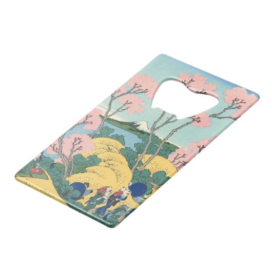 Hokusai Fuji van Gotenyama op het Hokaidō Creditkaart Flessenopener (Voorkant Gekanteld)