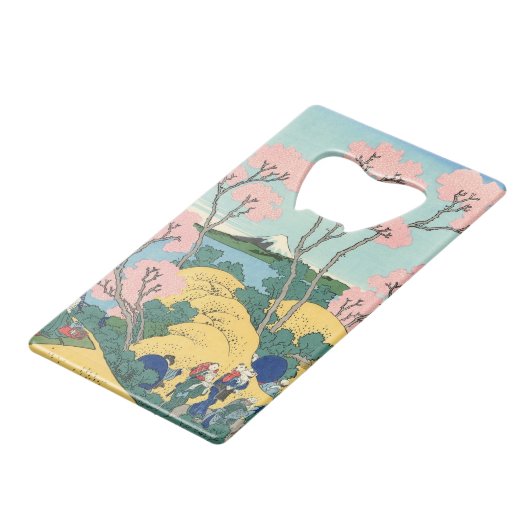 Hokusai Fuji van Gotenyama op het Hokaidō Creditkaart Flessenopener (Achterkant Gekanteld)