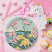 Hokusai Fuji van Gotenyama op het Hokaidō Papieren Bordje (Feest)