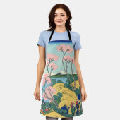 Hokusai Fuji van Gotenyama op het Hokaidō Schort (Gedragen)