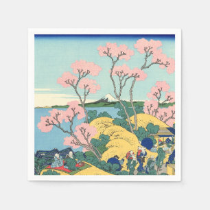 Hokusai Fuji van Gotenyama op het Hokaidō Servet