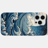 Hokusai Geïnspireerd Japandi Wave Art Digitale Pri Case-Mate iPhone Case (Achterkant (horizontaal))