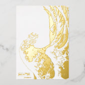 Hokusai - Gelukkig Nieuwjaar / De Grote Golf Folie Feestdagenkaart (Voorkant)