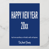 Hokusai - Gelukkig Nieuwjaar / De Grote Golf Folie Feestdagenkaart (Achterkant)