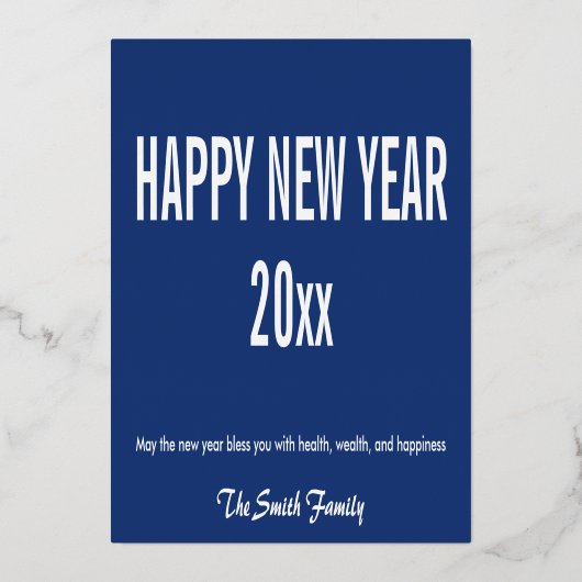 Hokusai - Gelukkig Nieuwjaar / De Grote Golf Folie Feestdagenkaart (Achterkant)