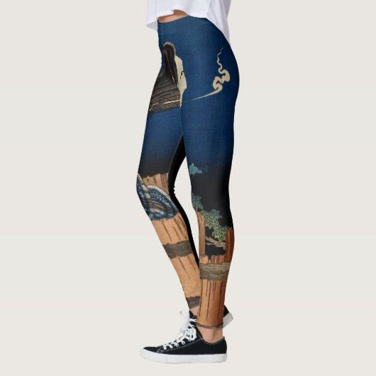 HOKUSAI GHOST WOODBLOCK PRINT GEDRUKTE LEGGINGS (Links)