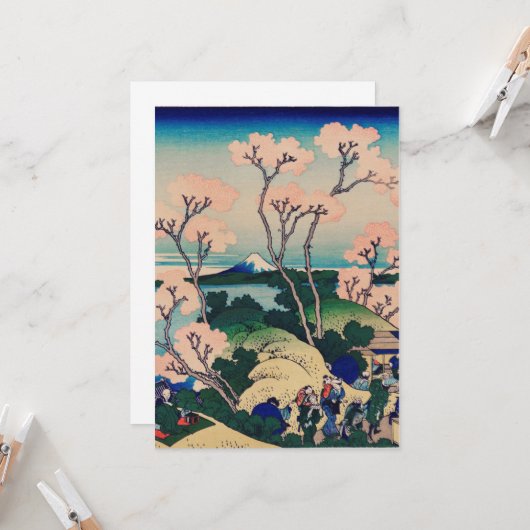 Hokusai - Goten-Yama-Heuvel Kaart (Voorkant / Achterkant in situ)