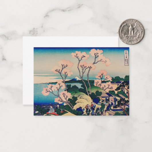 Hokusai - Goten-Yama-Heuvel Notitiekaartje (Voorkant / Achterkant in situ)