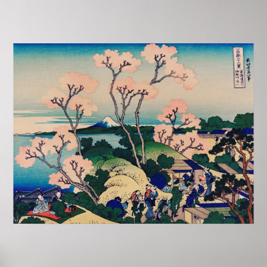 Hokusai - Goten-Yama-Heuvel Poster (Voorkant)