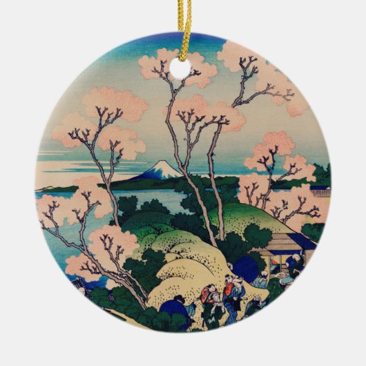 Hokusai - Goten-Yama-Hill Keramisch Ornament (Voorkant)