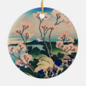 Hokusai - Goten-Yama-Hill Keramisch Ornament (Achterkant)