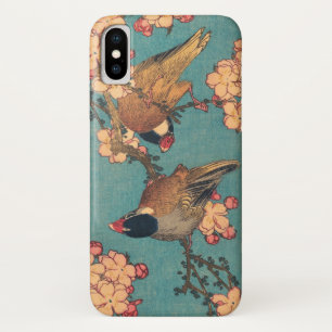 Hokusai Goudfinch en Kersenbloesem Vintage Vogel Case-Mate iPhone Case