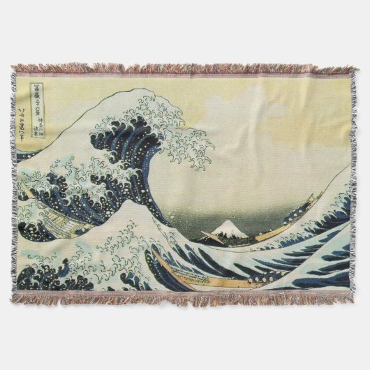 Hokusai Great Wave Gooi Deken (Voorkant)