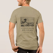 Hokusai Great Wave Minimalist Japanese Art Olive Tri-Blend Shirt (Achterkant)
