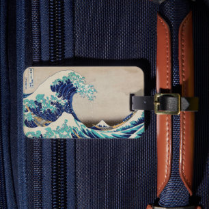 Hokusai Great Wave off Kanagawa.  japan kunst Bagagelabel