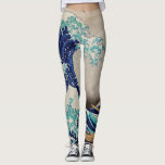 Hokusai Great Wave off Kanagawa.  japan kunst Leggings<br><div class="desc">Katsushika Hokusai "De Grote Golf van Kanagawa" leggings.  Japanse illustratie.</div>