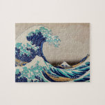 Hokusai Great Wave off Kanagawa.  japan kunst Legpuzzel<br><div class="desc">Katsushika Hokusai "De Grote Golf van Kanagawa" puzzel.  japan illustratie.</div>