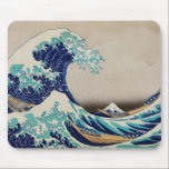 Hokusai Great Wave off Kanagawa.  japan kunst Muismat<br><div class="desc">Katsushika Hokusai "The Great Wave off Kanagawa" muispad.  japan illustratie.</div>