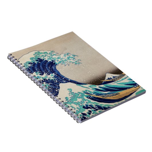 Hokusai Great Wave off Kanagawa.  japan kunst Notitieboek (Rechterzijde)