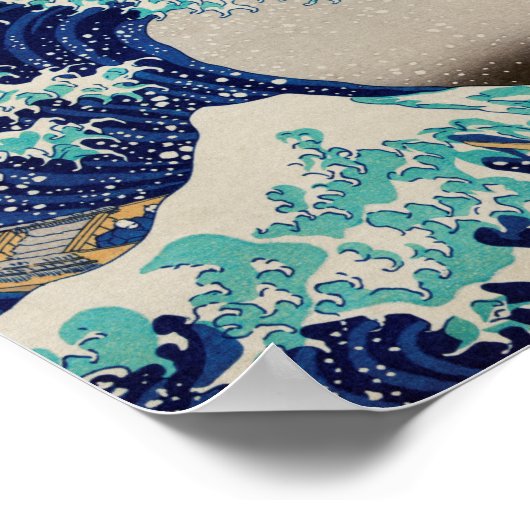 Hokusai Great Wave off Kanagawa.  japan kunst Poster (Hoek)
