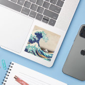 Hokusai Great Wave off Kanagawa.  japan kunst Sticker (Laptop met iPhone)