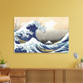 Hokusai Great Wave Off Kanagawa Katsushika Tsunami Canvas Afdruk (Insitu (Woonkamer))