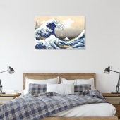 Hokusai Great Wave Off Kanagawa Katsushika Tsunami Canvas Afdruk (Insitu (Slaapkamer))