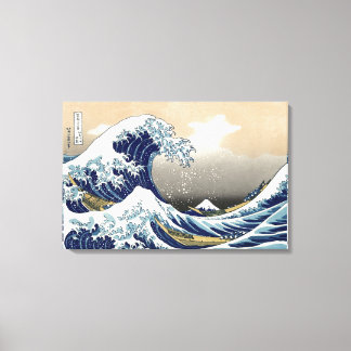 Hokusai Great Wave Off Kanagawa Katsushika Tsunami Canvas Afdruk