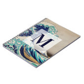 Hokusai Great Wave off Kanagawa.  monogram Notitieboek (Linkerzijde)