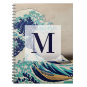 Hokusai Great Wave off Kanagawa.  monogram Notitieboek (Voorkant)