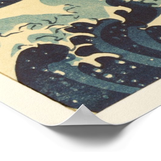 Hokusai Great Wave Off Kanagawa Poster (Hoek)