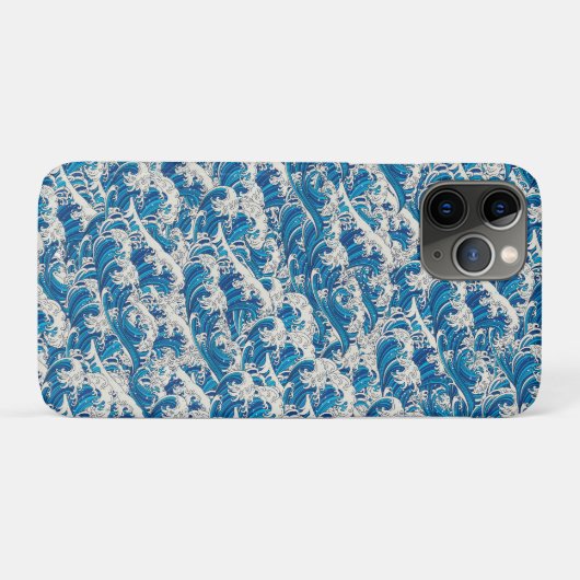 Hokusai Great Wave Pattern Nautische Blauwe Oceaan Case-Mate iPhone Case (Achterkant (horizontaal))