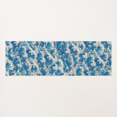 Hokusai Great Wave Pattern Nautische Blauwe Oceaan Yogamat (Achterkant (horizontaal))
