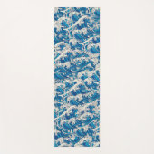 Hokusai Great Wave Pattern Nautische Blauwe Oceaan Yogamat (Voorkant)