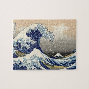 Hokusai Great Wave van Kanagawa Katsushika Tsunami Legpuzzel