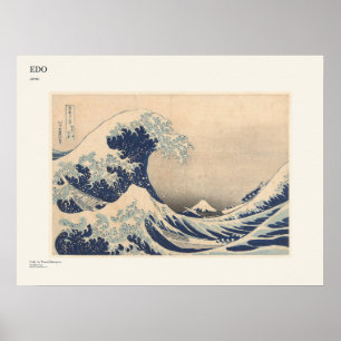 Hokusai Grote Golf Kunstposter Poster