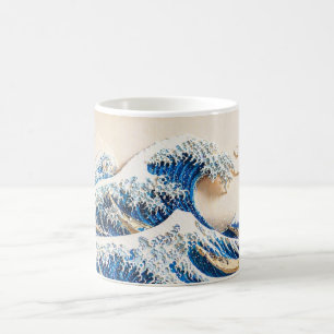 Hokusai "Grote Golf" Paper Craft Stijl Mok   11oz 