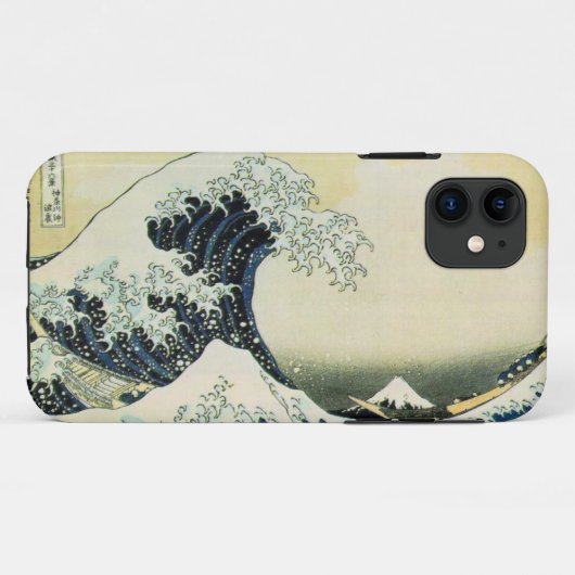 Hokusai Grote Golf van Kanagaw iPhone Case (Achterkant (horizontaal))