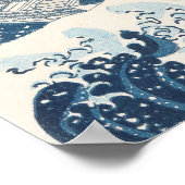 Hokusai Grote Golf van Kanagawa Schilderkunst Prin Poster (Hoek)