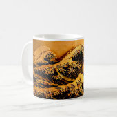 Hokusai "Grote Golf" Zonsondergang Mok | 11oz Japa (Voorkant links)