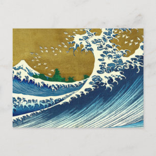 Hokusai Grote Golfpatroon: Japanse Ukiyo-e Kunst Briefkaart