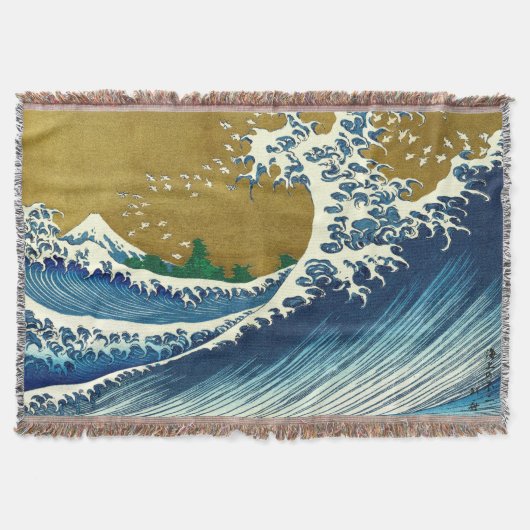 Hokusai Grote Golfpatroon: Japanse Ukiyo-e Kunst Deken (Voorkant)