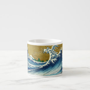 Hokusai Grote Golfpatroon: Japanse Ukiyo-e Kunst Espresso Kop