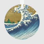 Hokusai Grote Golfpatroon: Japanse Ukiyo-e Kunst Ornament (achterkant)