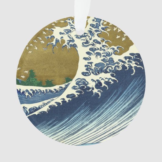 Hokusai Grote Golfpatroon: Japanse Ukiyo-e Kunst Ornament (voorkant)