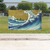 Hokusai Grote Golfpatroon: Japanse Ukiyo-e Kunst Spandoek (Insitu)