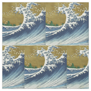 Hokusai Grote Golfpatroon: Japanse Ukiyo-e Kunst Stof